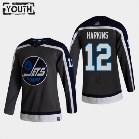 Dětské Hokejový Dres Winnipeg Jets Dresy Jansen Harkins 12 2020-21 Reverse Retro Authentic